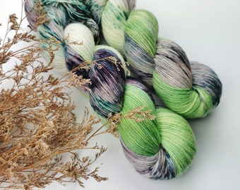 OOAK #4 - Hand dyed yarn - Merino/Mohair/Nylon Blend - 4ply Sock Weight - 100g/400m - Gift for knitter or crocheter