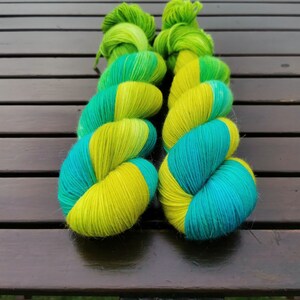 SPOOKY COCKTAIL Hand dyed yarn Merino/Mohair/Nylon Blend 4ply Sock Weight 100g/400m Gift for knitter or crocheter image 4
