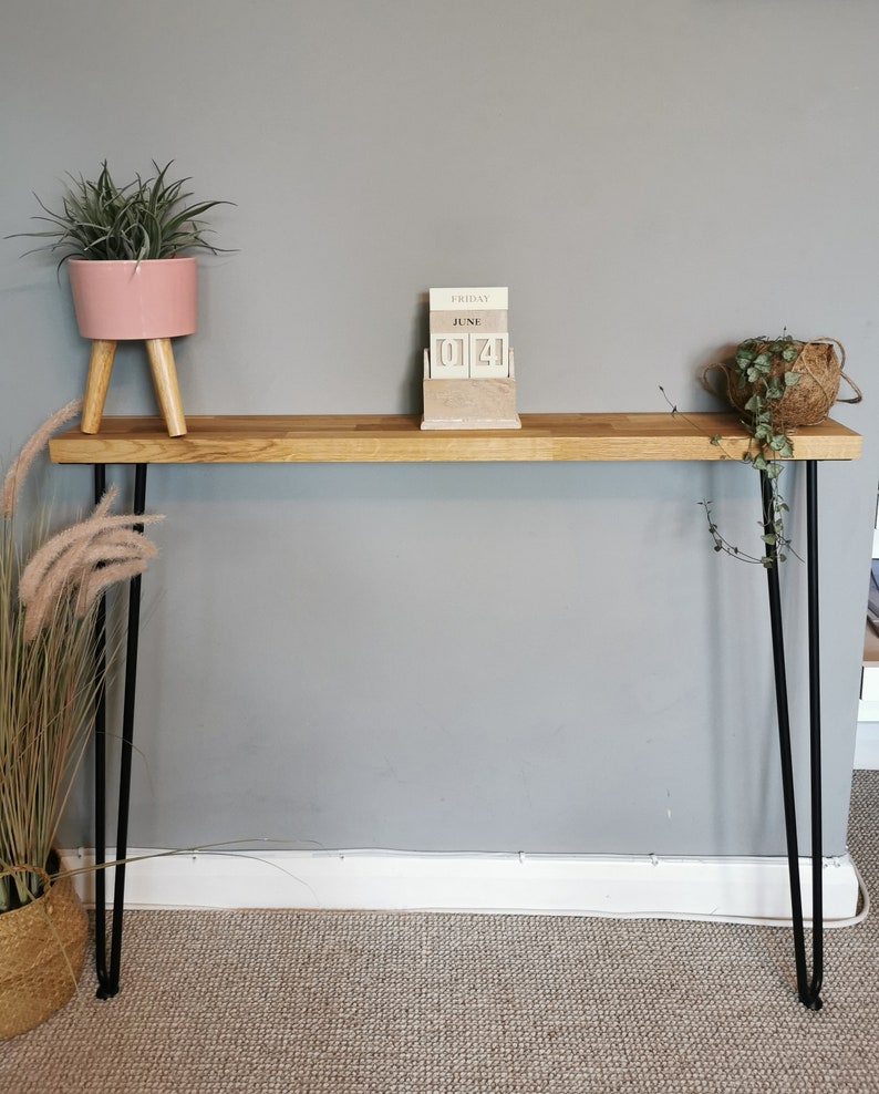 Narrow Console Table Hairpin Legs Entry Way Table Radiator Etsy UK