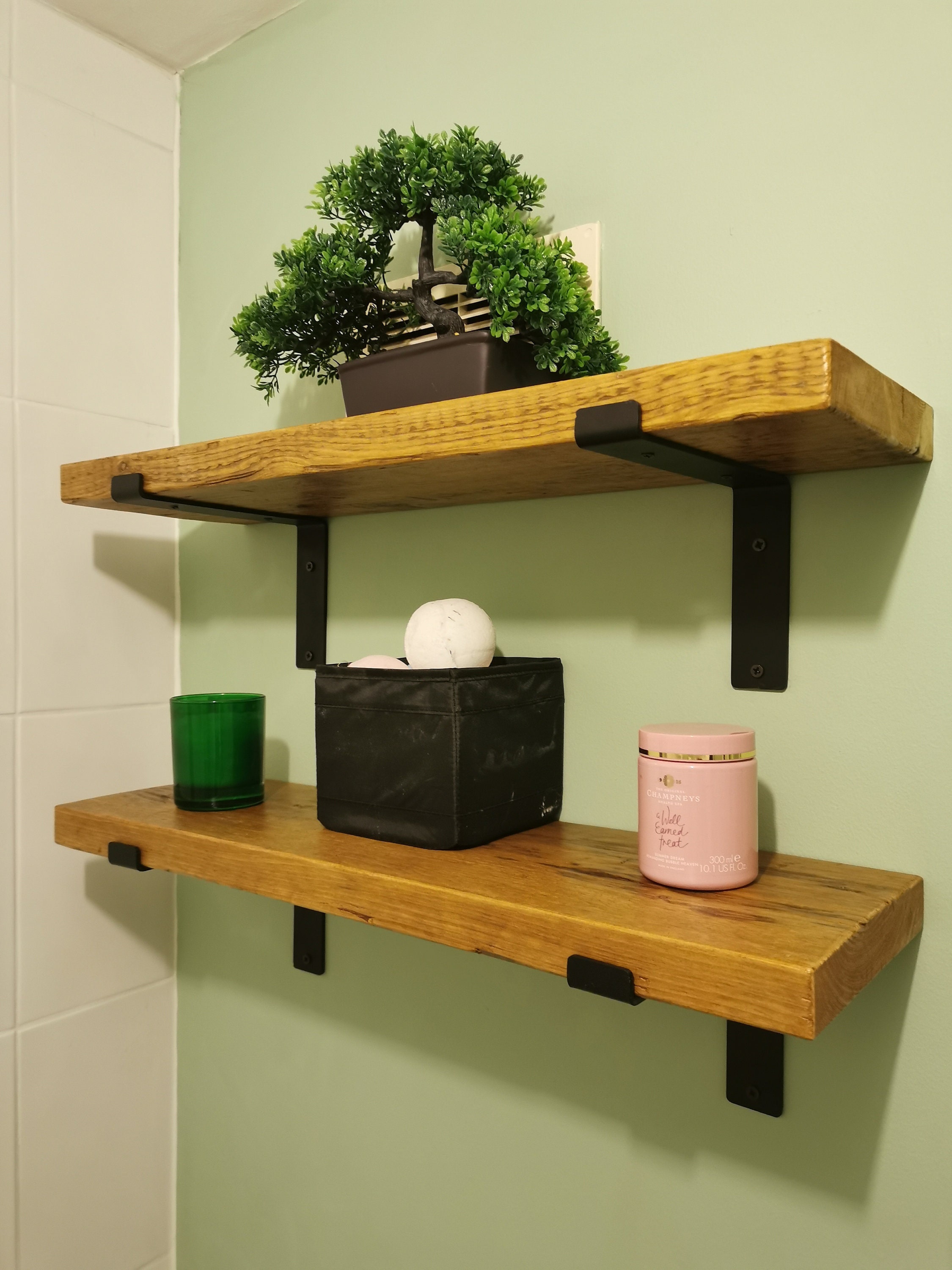 Estanterías de madera recuperadas rústicas decoración | Etsy