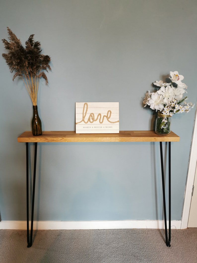 Narrow Console Table Hairpin Legs Entry Way Table Radiator Etsy UK