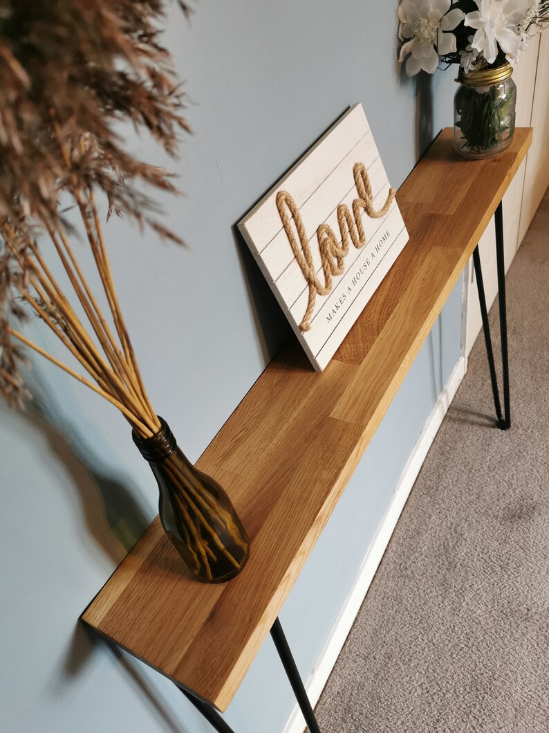 Narrow Console Table Hairpin Legs Entry Way Table Radiator Etsy UK