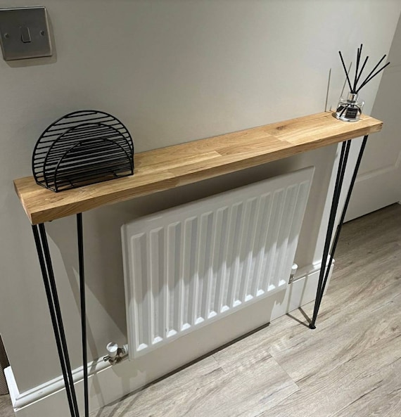 Rustic Console Table On Hairpin Legs Hallway Table Radiator Cover — The