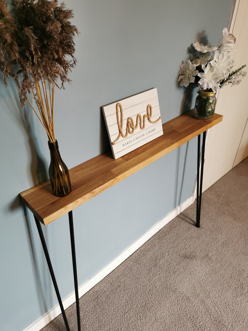 Narrow Console Table Hairpin Legs Entry Way Table Radiator Etsy UK