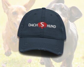 Dog Dad Hat | Dog Mom Cap | Dog Dad Embroidered Hat | Gift for Dog Mom | Dog Lovers Gift | Dachshund Lovers Gift | Distressed Dad Hat