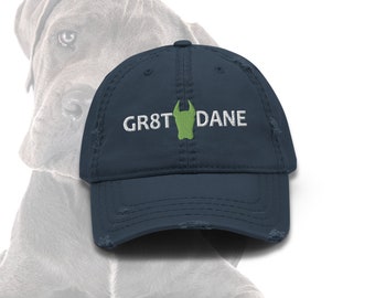 Dog Dad Hat | Dog Mom Cap | Dog Dad Embroidered Hat | Gift for Dog Mom | Dog Lovers Gift | Great Dane Lovers Gift | Distressed Dad Hat