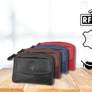 Porte Monnaie homme, porte carte protection RFID de votre carte bleue en cuir vachette