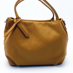 YELLOW LEATHER HANDBAG