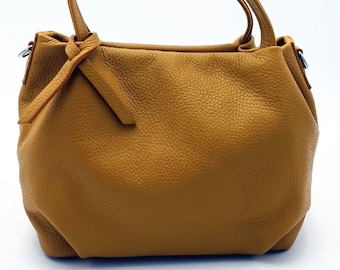 SAC A MAIN en cuir jaune