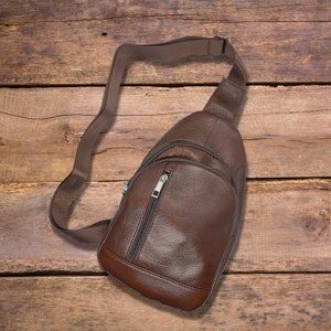 Sac de poitrine homme, femme  en cuir , Sac banane cuir, sac Messenger cuir, sac à bandoulière pour hommes