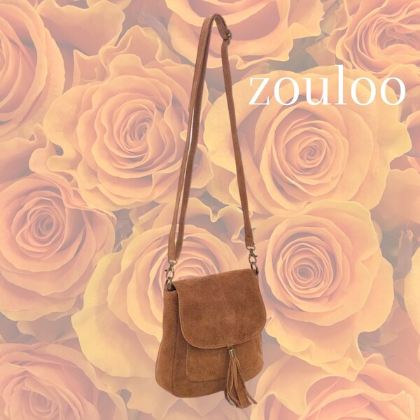 sac en cuir a frange, boheme