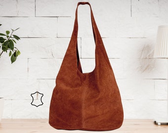 brown women's leather tote bag, large leather tote bag, leather student school bag
