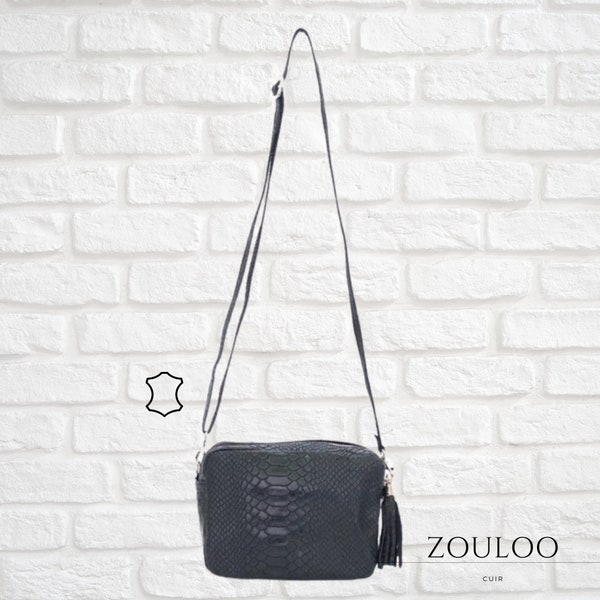 pochette, sac a main en cuir  veritable