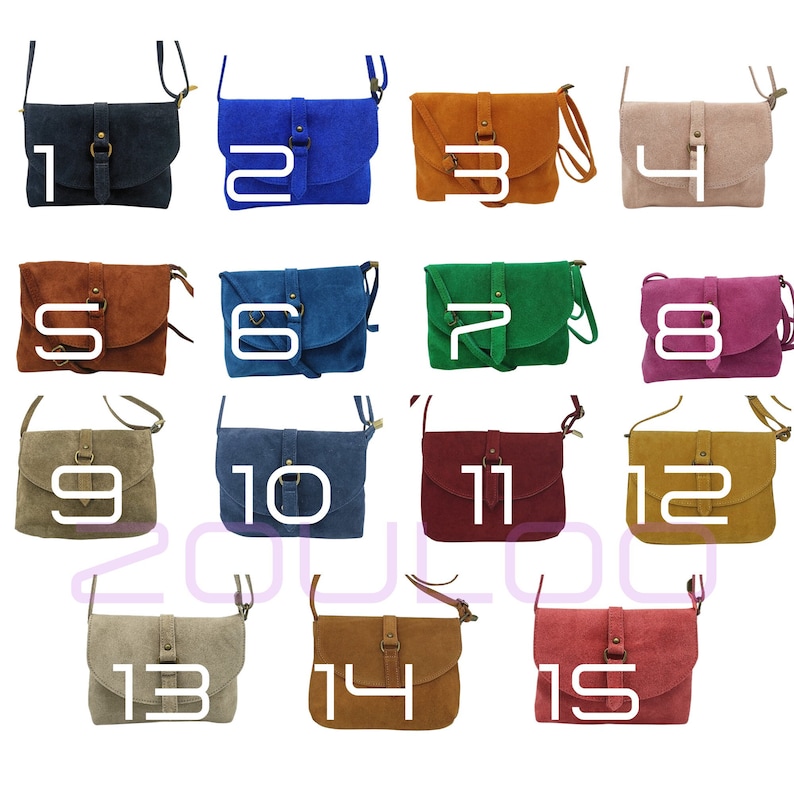 genuine leather suede bag, image 3