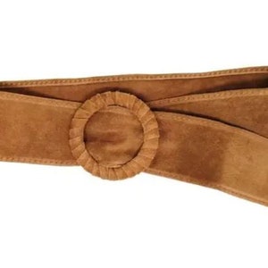 wide buckled suede belt, buckled leather belt, latge suede belt