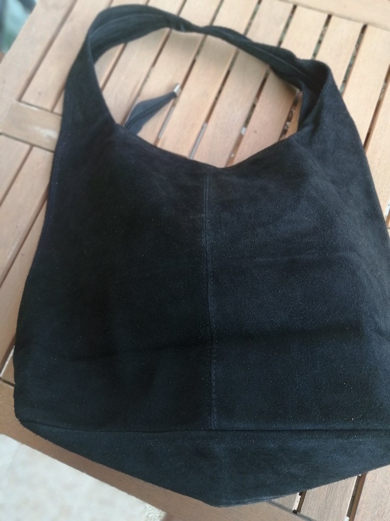 sac cabas en cuir femme col noir image 8