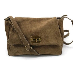 sac bandouliere en daim , boheme sac besace image 3