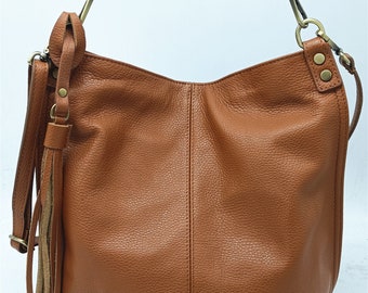 sac en cuir souple  pour femme, bandouliere