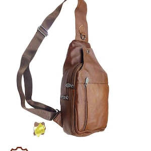 Sac de poitrine homme, femme  en cuir , Sac banane cuir, sac Messenger cuir, sac à bandoulière pour hommes, mixte, sac a dos cuir