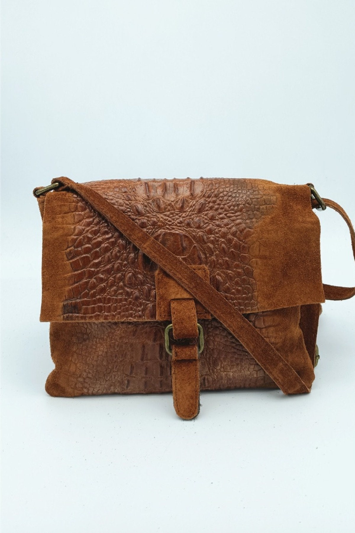 Genuine leather sac clearance daim