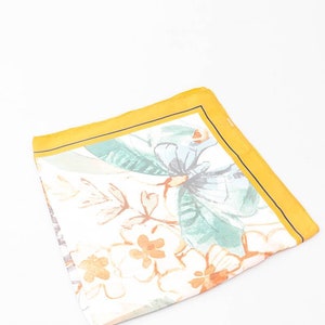 carre de soie ,foulard en soie femme carré, foulard moderne, floral, printemps été, foulard pour travailler,foulard pour cheveux ,cadeaux image 6