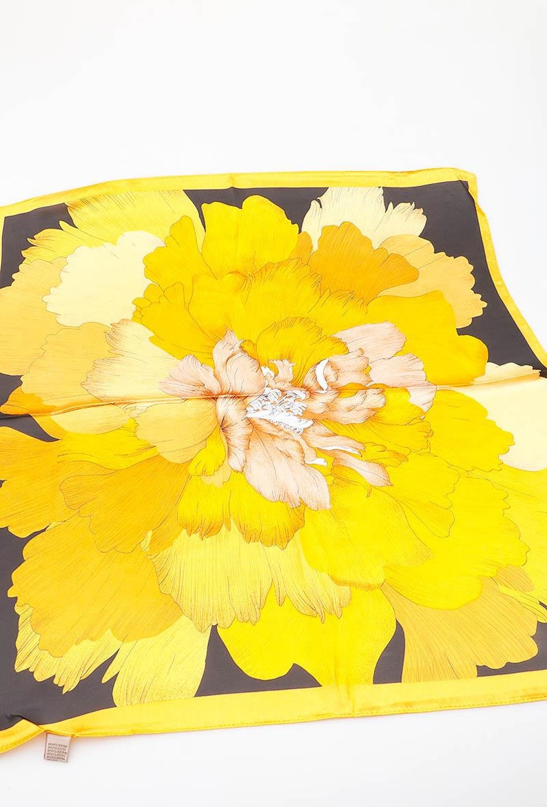 silk scarf, square women's silk scarf, modern scarf, floral, spring summer, scarf for work, hair scarf, gifts image 1