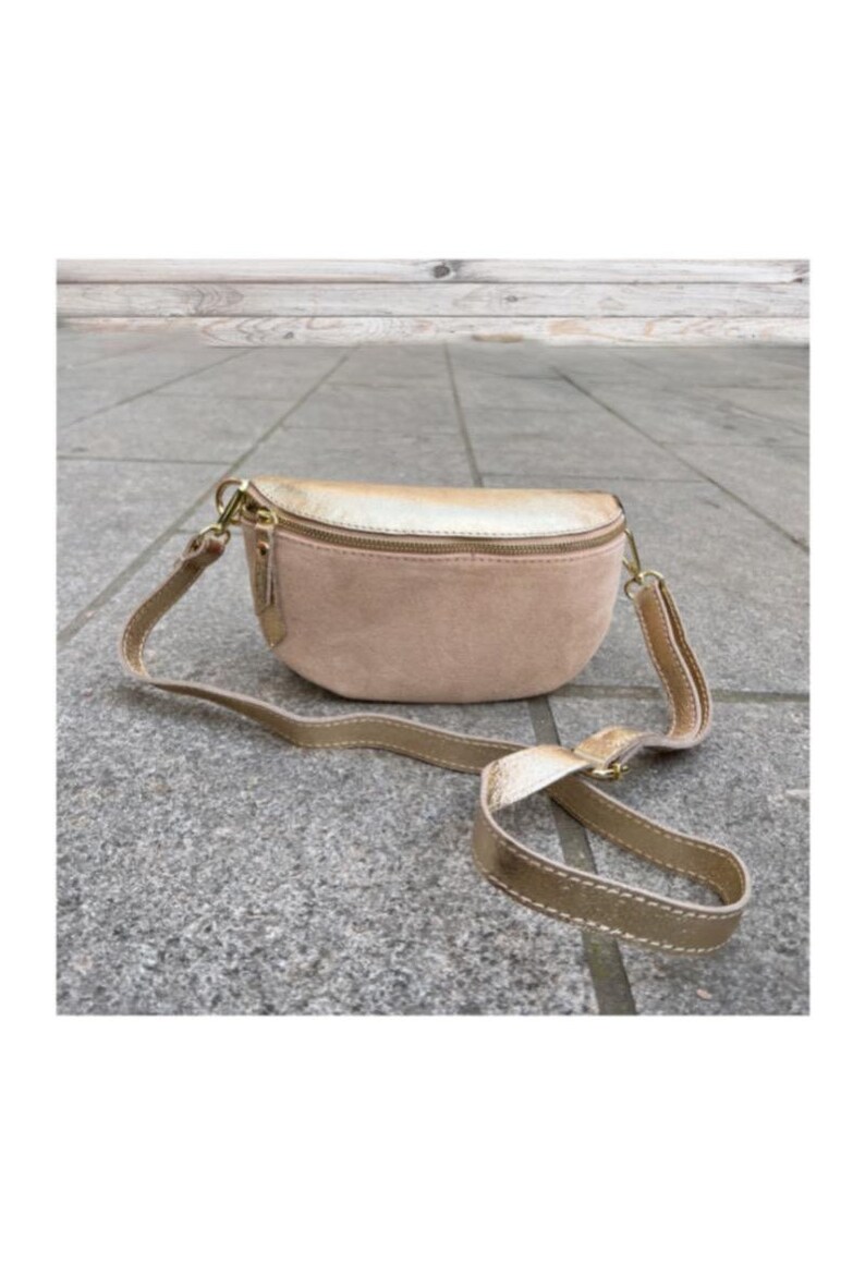 Sac banane femme cuir a bandouliere, sac banane velours , cuir doré sac banane, sac banane chic beige