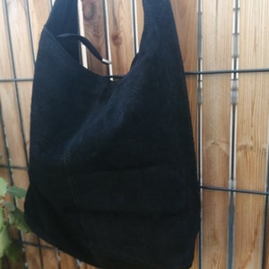 sac cabas en cuir femme col noir image 7