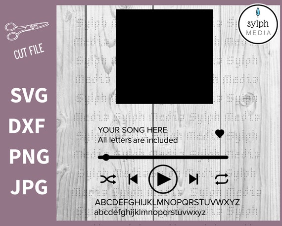 Song Glass Music Player SVG Song Art Custom Song Acrylic