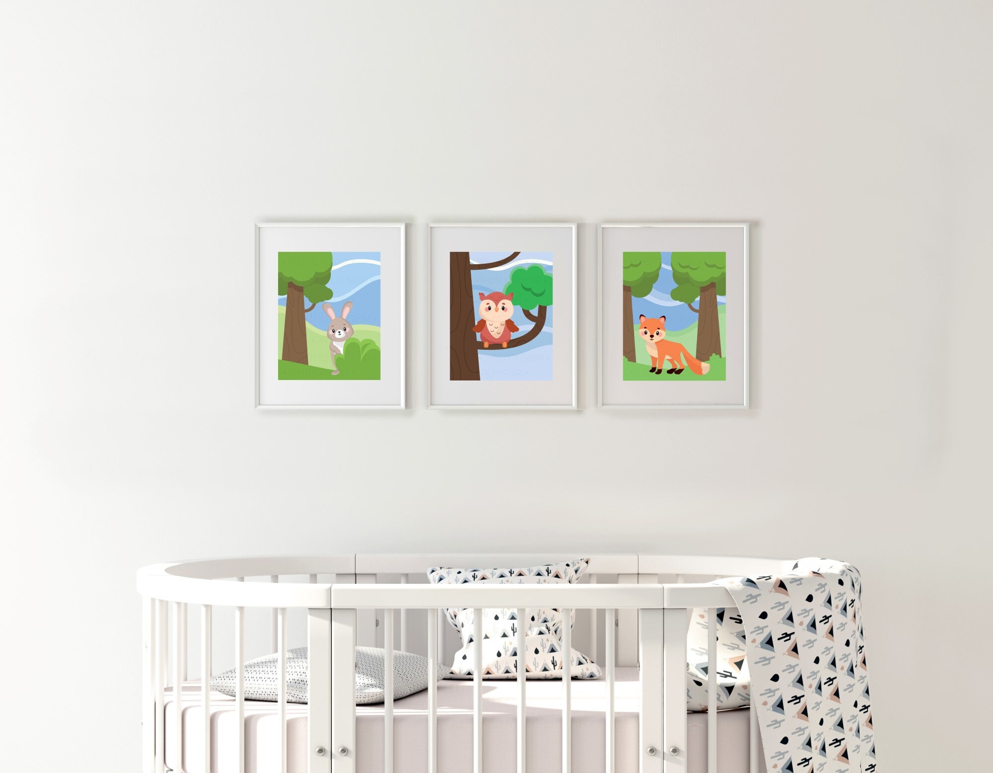 Animal Canvas Prints Nursery Animal Wall Art Baby Animal Etsy