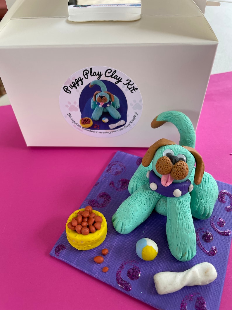 Dog Art Kit Dog Lover Gift Craft Clay. Art Kit For Kids Child/'s Party Craft Puppy Clay Kit Easter Basket Filler Clay Dog