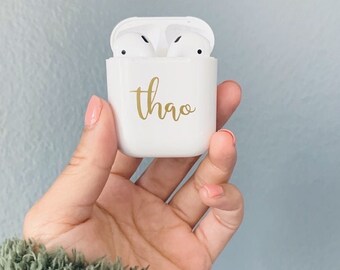 AirPods Case Decal- Monogram Decal- AirPods Stickers-Name Decal- AirPods Case-Personalized Vinyl for AirPods-Customized Decal