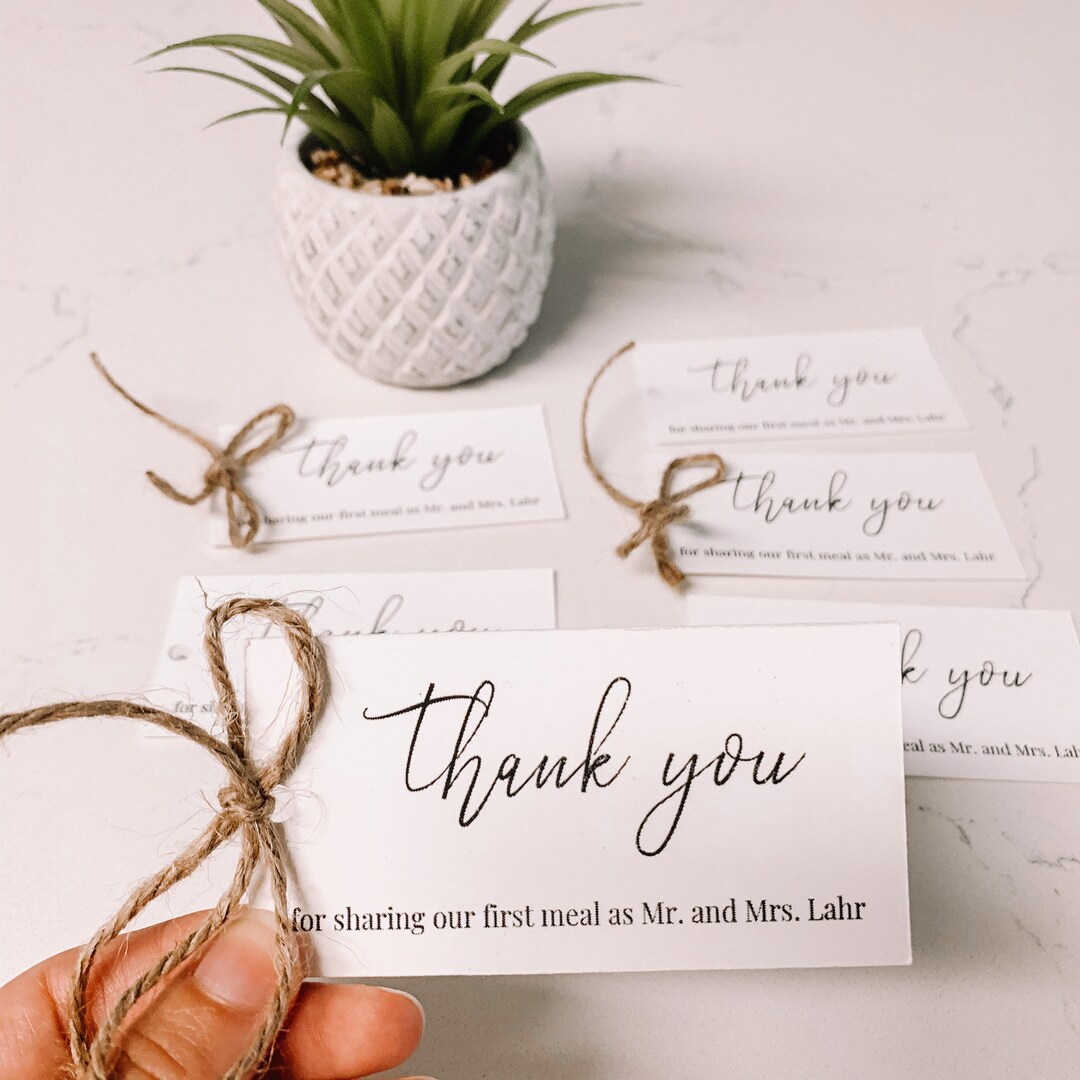 Thank You Wedding Favor Tags Small Favor Tags Perosnalized Etsy