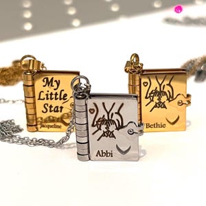 Book Necklace, Daughter Book Necklace, Letter to my daughter, Meaningful Jewellery, Personalised Necklace for Daughter, Gift For Daughter