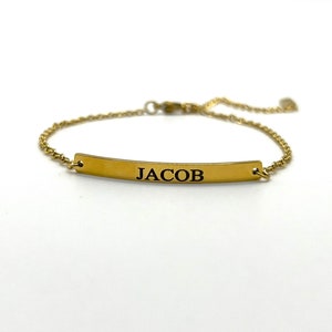 Custom Engraved Bracelet for Her • Personalized Jewelry Gift • Thoughtful Friendship Bracelet • Bridesmaid Gift with Custom Message