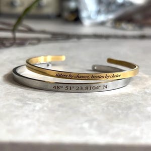 Sister Bracelet, Jewelry Gift For Sister, Bracelet for Sister, Sister Cuff Bracelet, Personalised Gift Sister, Custom Gift Sister Birthday