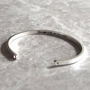 Sterling Silver Cuff Bracelet, Personalised Sterling Silver Cuff, Engraved Cuff Bracelet, Quote - Name - Date - Coordinates, Secret Message