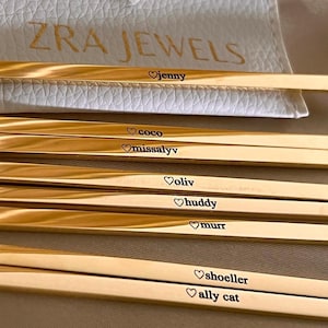 18k Personalised Bracelet, Dainty Cuff, Graduation Gift, Silver Engraved Bracelet, Custom Bracelet, Personalized Cuff, Inspirational Gift image 6