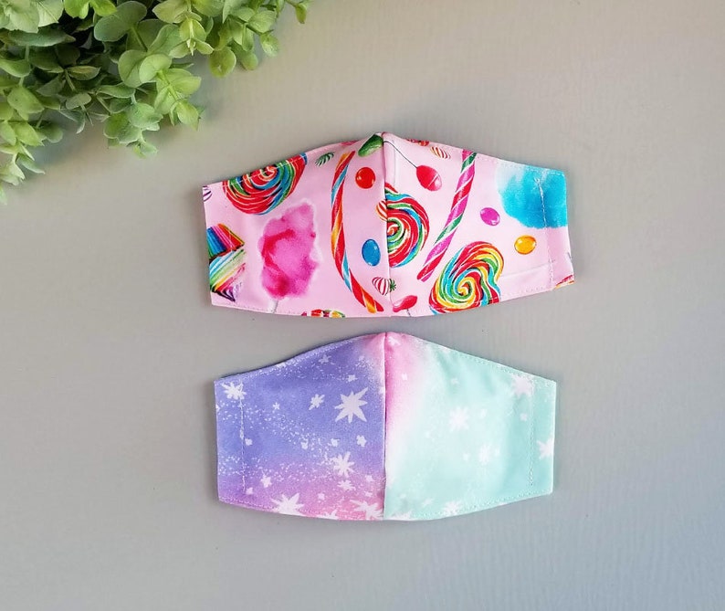 Cotton Candy Face Mask Little Girls Face Mask Masks Ombre Etsy