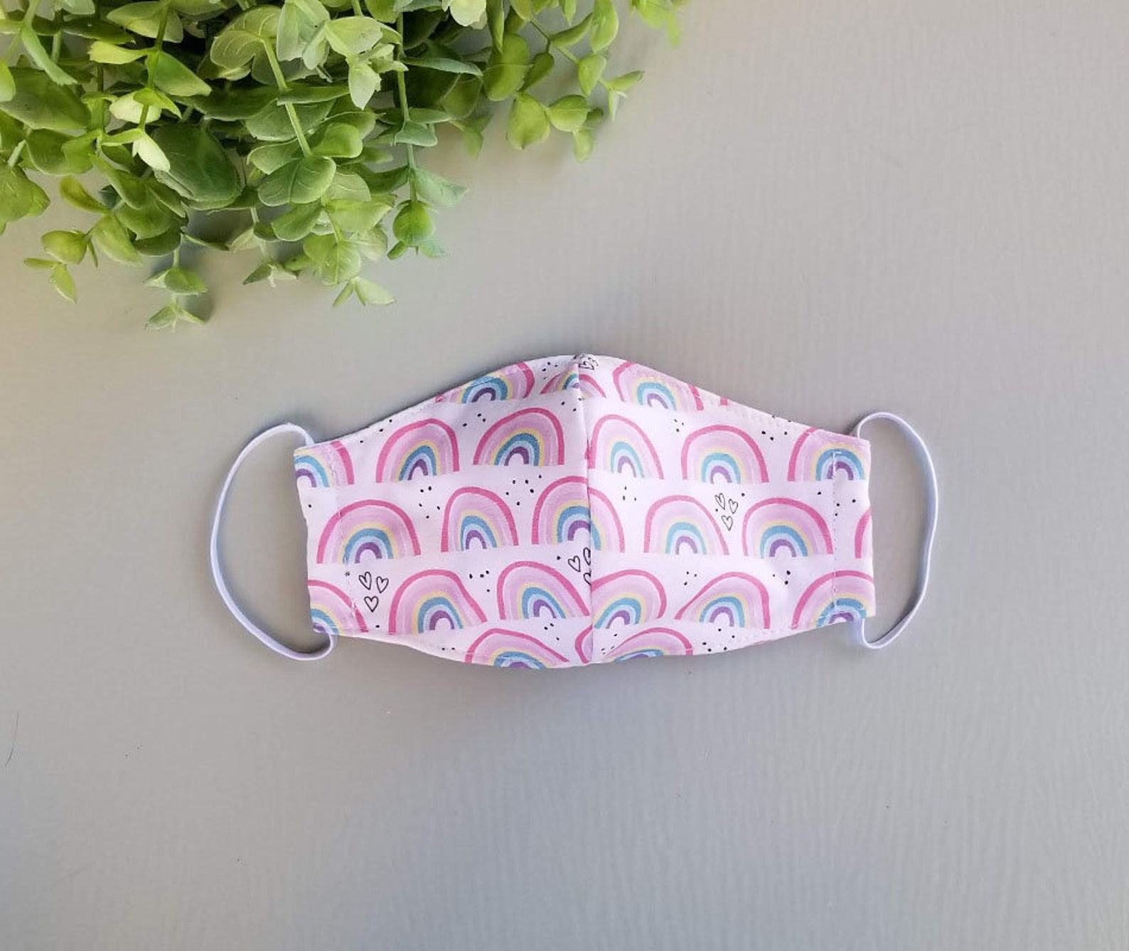 Rainbow Face Mask Little girls Face mask masks colorful Etsy