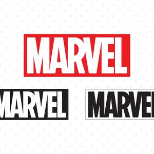 Logo Marvel SVG, PNG, pliki do cięcia, warstwowe, Cricut, sylwetka, karta, papierowe rękodzieło, clipart, naklejka winylowa