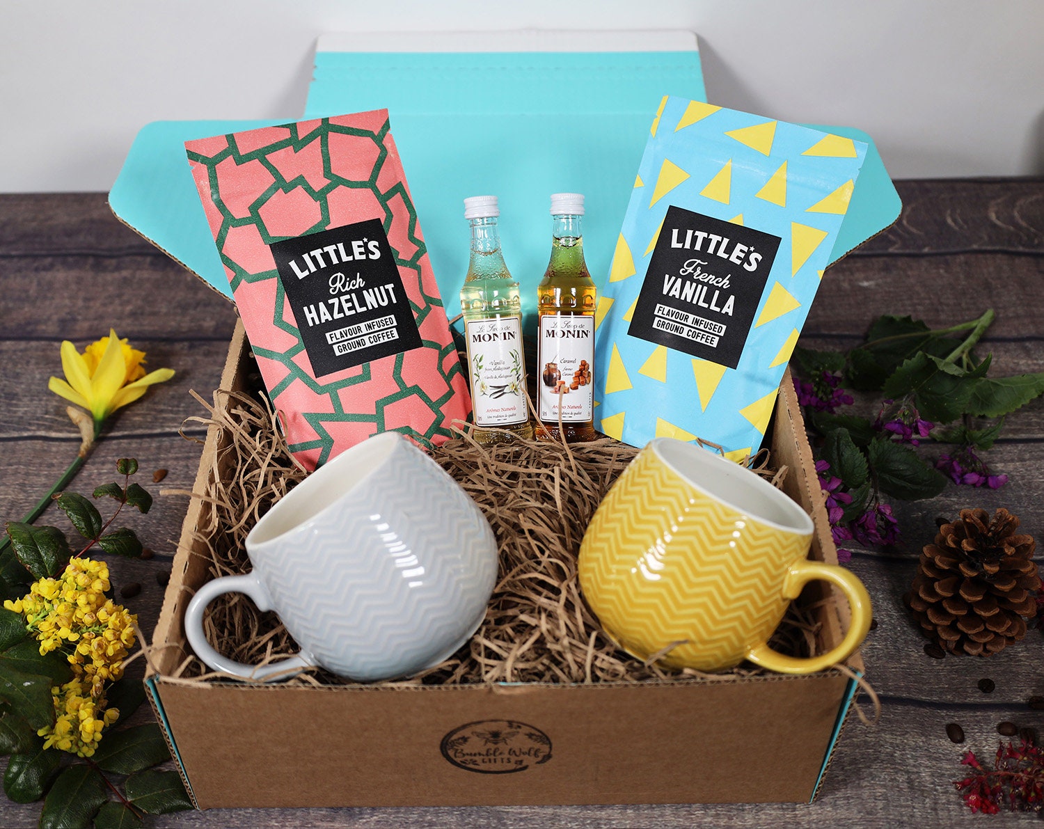 Couples Coffee Gift Set for Two Instant Ground Coffee