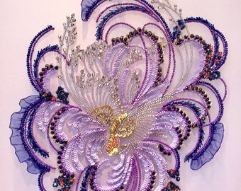 Tambour Beading Kit, Pattern & Instructions only, Right Handed without beads : Bird of Paradise Bead Embroidery