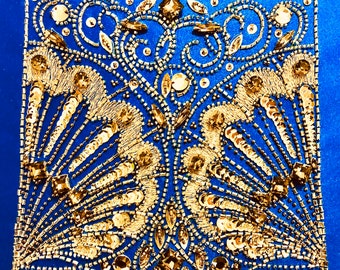 Tambour Beading, Pattern & Instructions only, Right Handed without beads : Fans Bead Embroidery