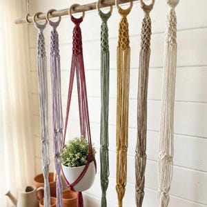 The Nova | Macrame Plant Hanger | Diamond Pattern Bohemian Cotton Decor (120cm)