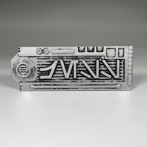 Personalized Magnetic Star Wars Inspired Name Tag Greeble (Aurebesh, Mandalorian, Droid)