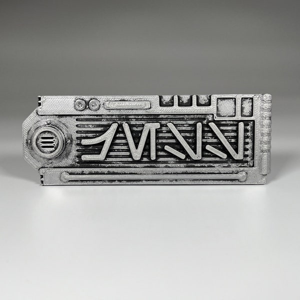 Personalized Magnetic Star Wars Inspired Name Tag Greeble (Aurebesh, Mandalorian, Droid)
