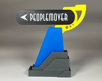 Tomorrowland Transit Authority Peoplemover Replica Standup Sign