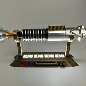 Lightsaber Display Stand With LED Light (Bronze Finish)