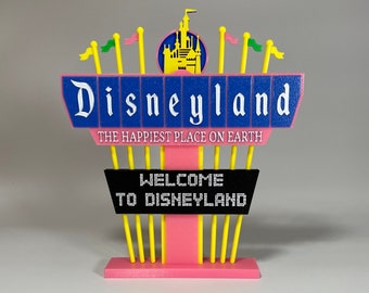 90s Disneyland Entrance Inspired Stand Up Sign